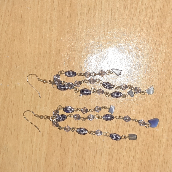 Beaded earrings and necklace with medallion set - Picture 2 of 6